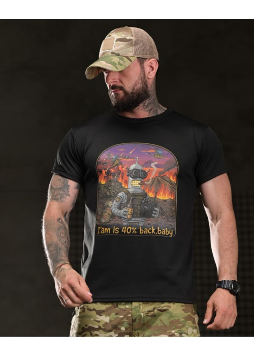Тактична футболка BORN OF WAR I’m back black ВТ4755
