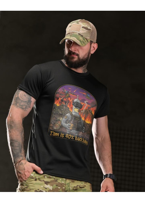 Тактична футболка BORN OF WAR I’m back black ВТ4755