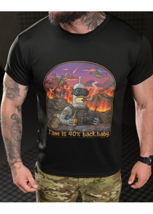 Тактична футболка BORN OF WAR I’m back black ВТ4755