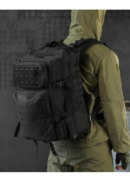 Штурмовий рюкзак US Laser Cut Assault Black 47L ВТ4144