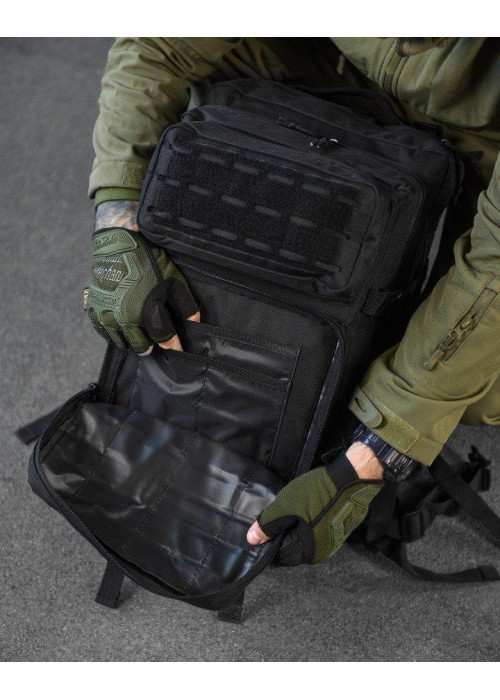 Штурмовий рюкзак US Laser Cut Assault Black 47L ВТ4144