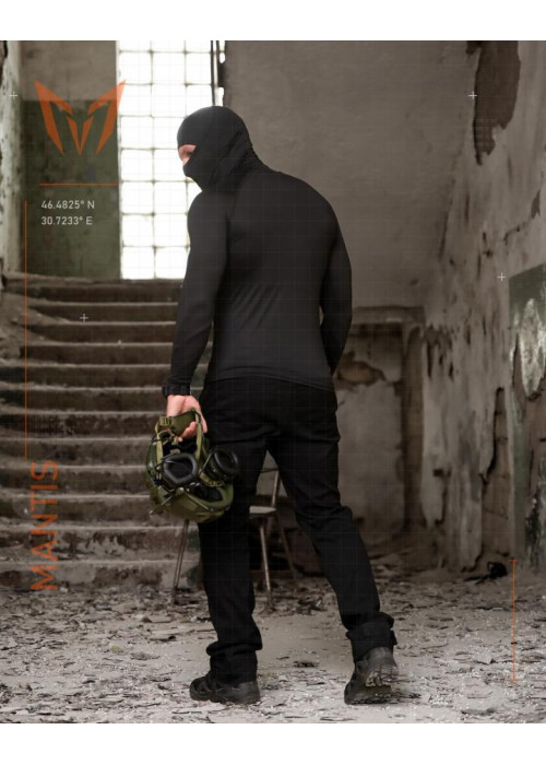 Тактичний лонгслів з балаклавою MANTIS® Phantom LS Combat Shirt - Black