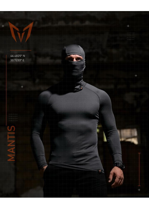 Тактичний лонгслів з балаклавою MANTIS® Phantom LS Combat Shirt - Wolf Grey
