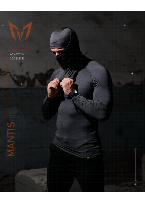 Тактичний лонгслів з балаклавою MANTIS® Phantom LS Combat Shirt - Wolf Grey