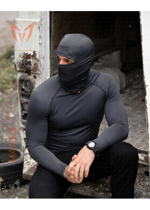 Тактичний лонгслів з балаклавою MANTIS® Phantom LS Combat Shirt - Wolf Grey