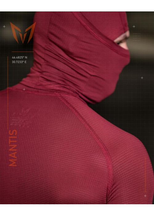 Тактичний лонгслів з балаклавою MANTIS® Phantom LS Combat Shirt - Maroon