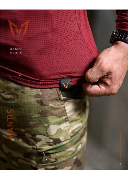 Тактичний лонгслів з балаклавою MANTIS® Phantom LS Combat Shirt - Maroon