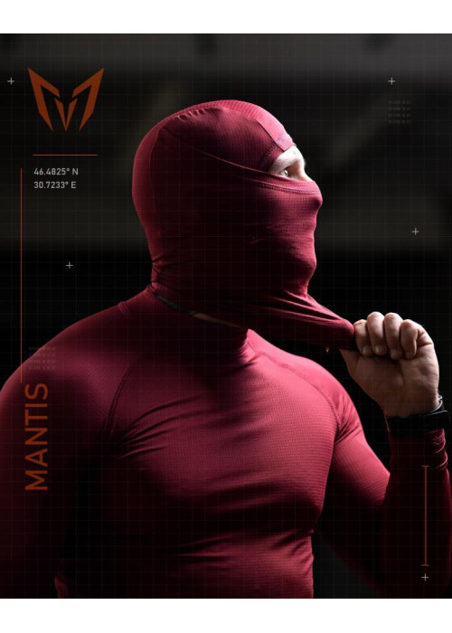 Тактичний лонгслів з балаклавою MANTIS® Phantom LS Combat Shirt - Maroon