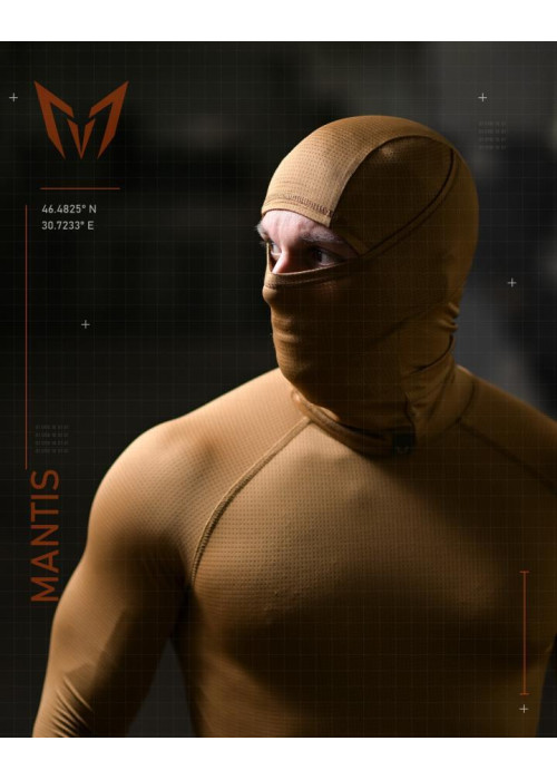 Тактичний лонгслів з балаклавою MANTIS® Phantom LS Combat Shirt - Coyote