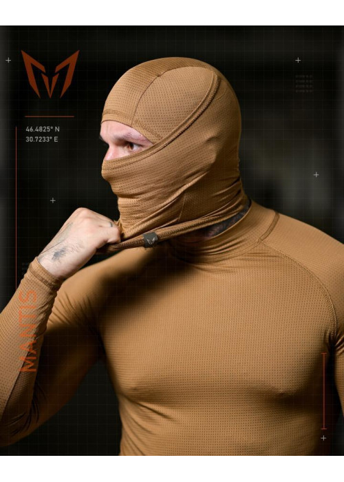 Тактичний лонгслів з балаклавою MANTIS® Phantom LS Combat Shirt - Coyote