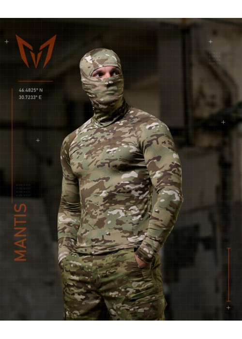 Тактичний лонгслів з балаклавою MANTIS® Phantom LS Combat Shirt - Multicam