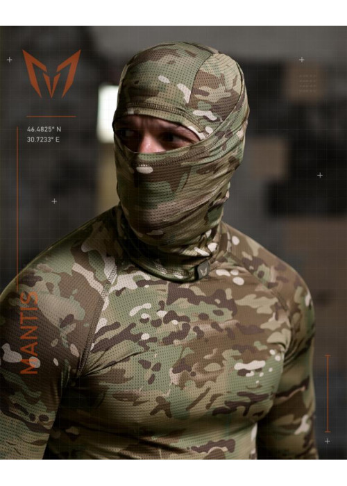 Тактичний лонгслів з балаклавою MANTIS® Phantom LS Combat Shirt - Multicam