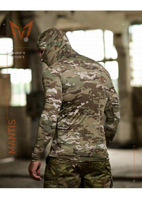 Тактичний лонгслів з балаклавою MANTIS® Phantom LS Combat Shirt - Multicam