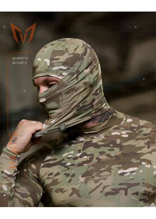 Тактичний лонгслів з балаклавою MANTIS® Phantom LS Combat Shirt - Multicam