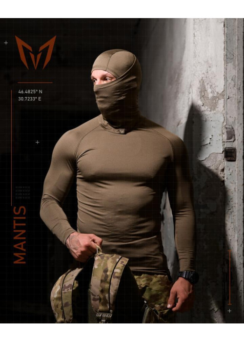 Тактичний лонгслів з балаклавою MANTIS® Phantom LS Combat Shirt - Olive
