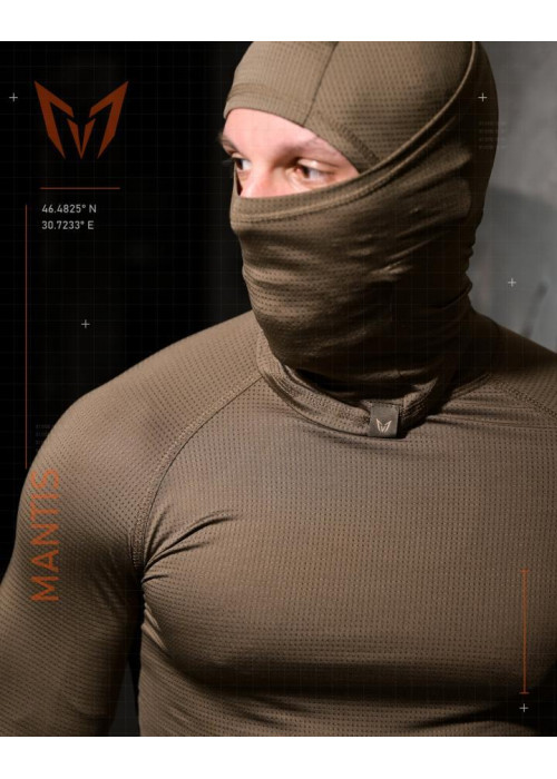 Тактичний лонгслів з балаклавою MANTIS® Phantom LS Combat Shirt - Olive