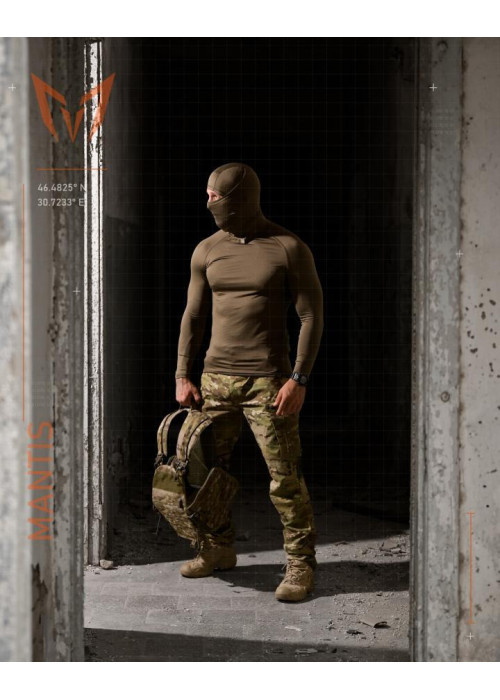 Тактичний лонгслів з балаклавою MANTIS® Phantom LS Combat Shirt - Olive
