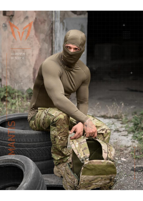 Тактичний лонгслів з балаклавою MANTIS® Phantom LS Combat Shirt - Olive