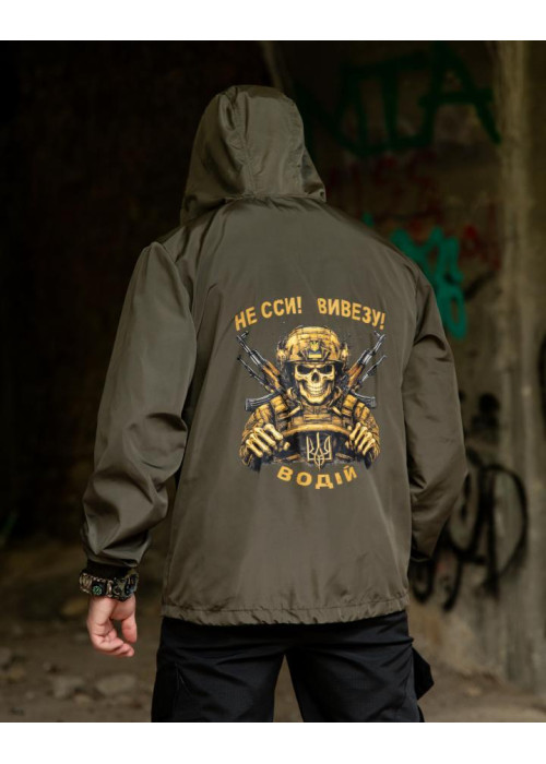 Вітровка в стилі мілітарі BORN OF WAR Водій олива ВТ5440