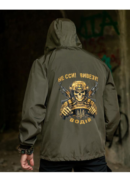 Вітровка в стилі мілітарі BORN OF WAR Водій олива ВТ5440