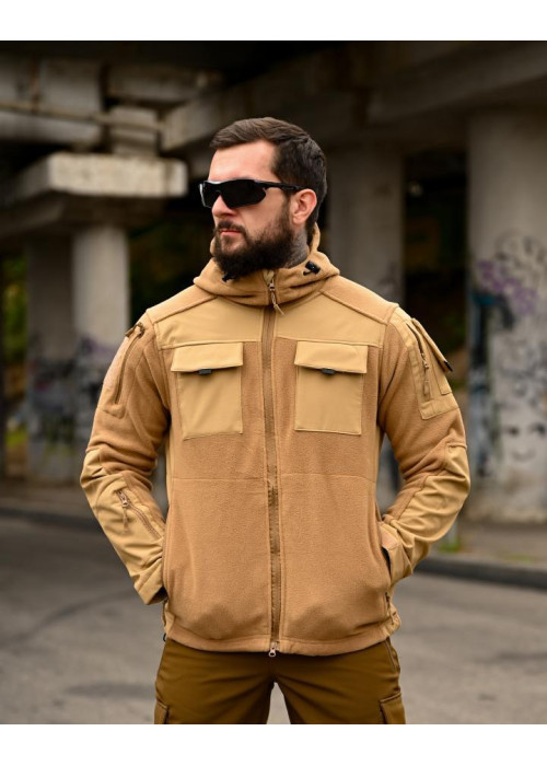 Тактична флісовка куртка COMANDOS combo coyot