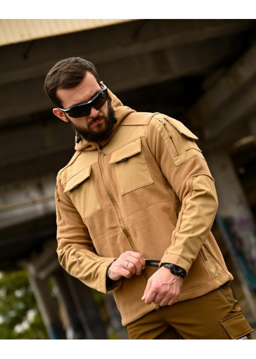 Тактична флісовка куртка COMANDOS combo coyot