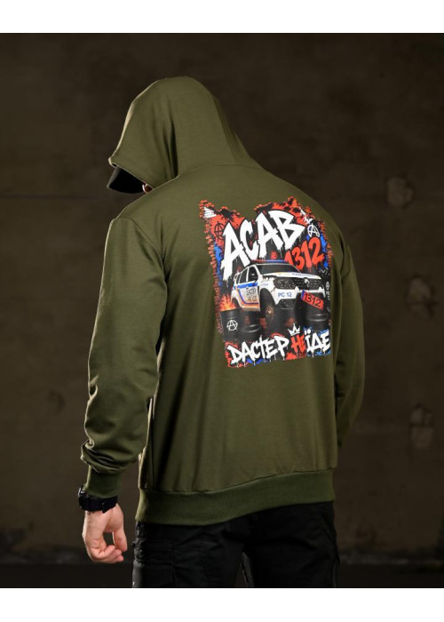 Мілітарі худі TRENASH ACAB олива ВТ4739