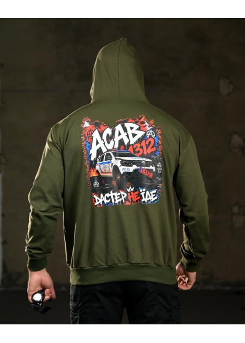 Мілітарі худі TRENASH ACAB олива ВТ4739
