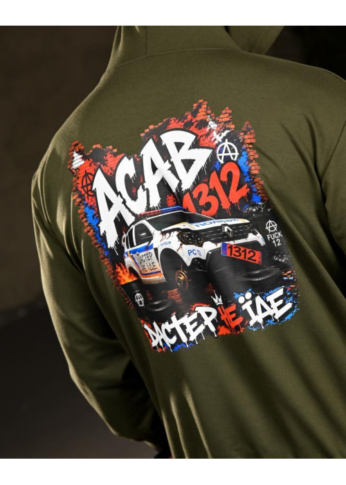 Мілітарі худі TRENASH ACAB олива ВТ4739