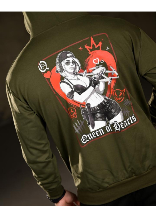 Мілітарі худі TRENASH Queen of Hearts олива ВТ4744