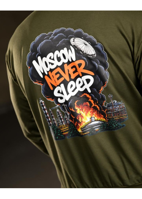 Мілітарі худі TRENASH Never sleep олива ВТ4745