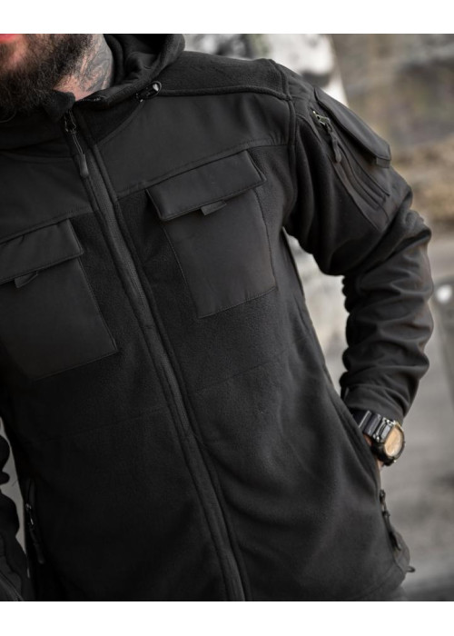 Тактична флісова куртка combo black 