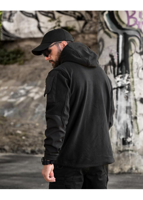 Тактична флісова куртка combo black 
