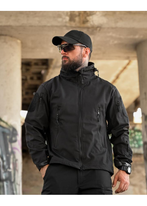 Тактична куртка Softshell ELEMENT black