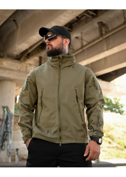 Тактична куртка Softshell ELEMENT олива