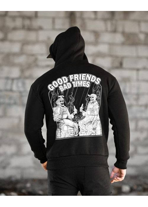 Мілітарі худі на флісі GENESIS Friends black 